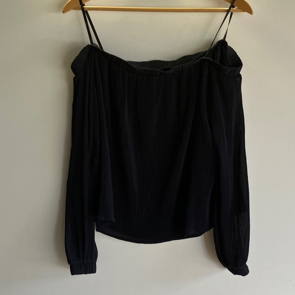 J.O.A. Black Off-Shoulder Blouse